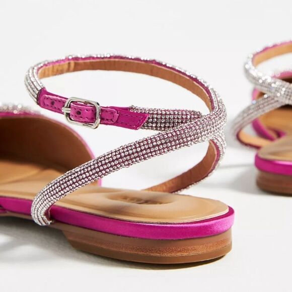 Bibi Lou x Anthropologie Pink Flats with Bow size 8 - Picture 3 of 16